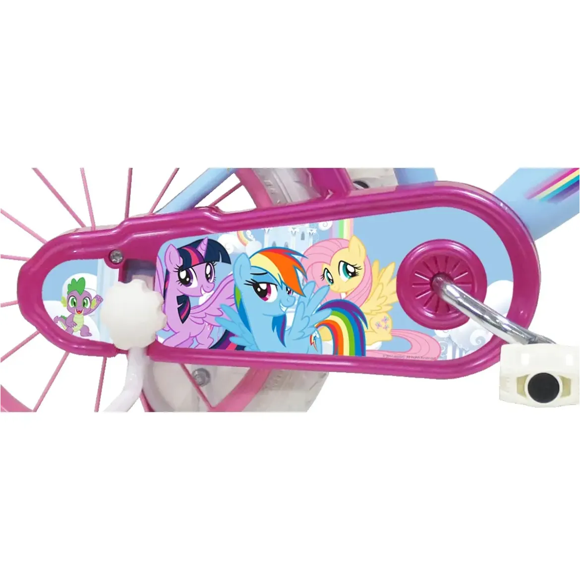 Bicicletta per Bambini My Little Pony 14" Azzurro con Rotelle Cestino