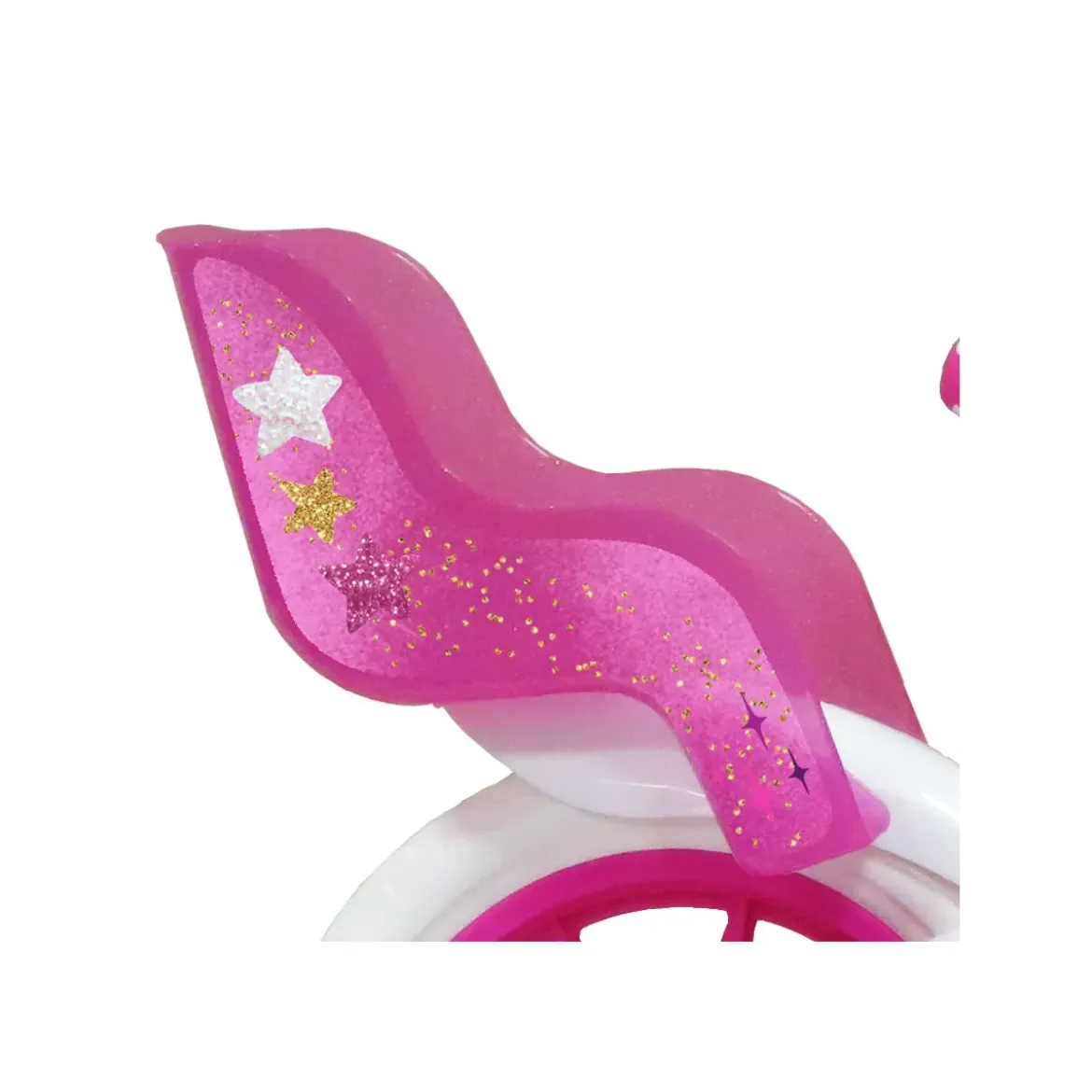 Bicicletta per Bambini My Little Pony 12" Bianco Rosa Rotelle Cestino