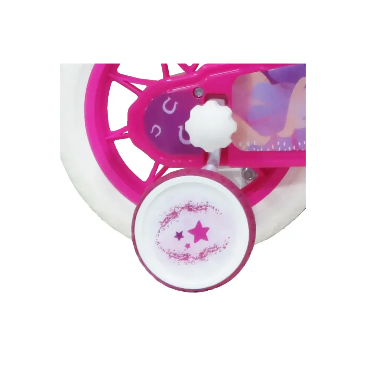 Bicicletta per Bambini My Little Pony 12" Bianco Rosa Rotelle Cestino