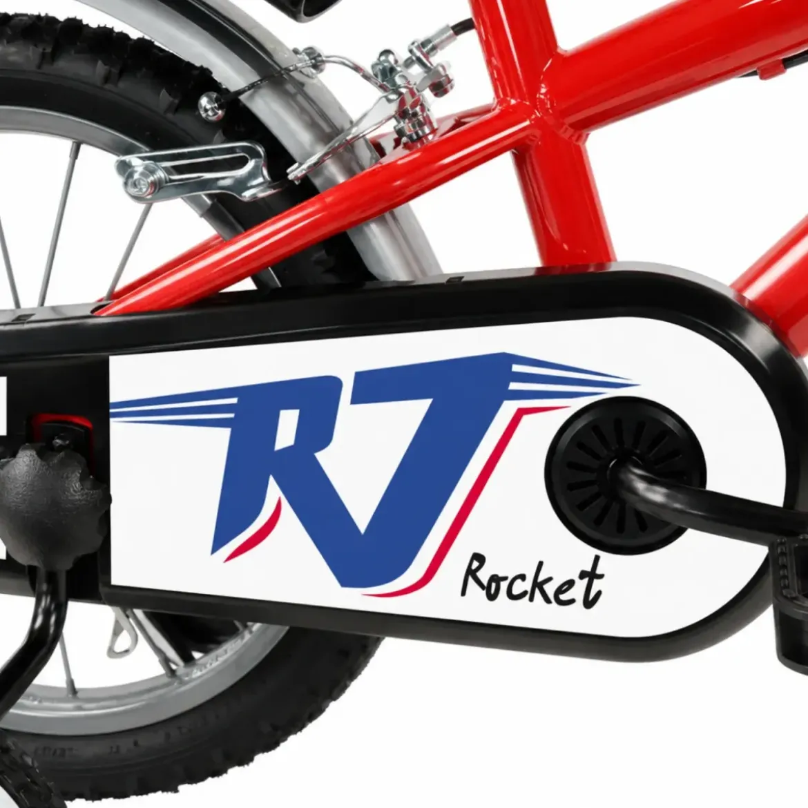 Bicicletta per Bambini 16" Rosso Rocket Rotelle Borraccia Trombetta