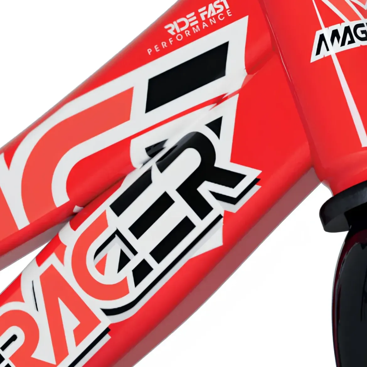 Bicicletta per Bambini 14" Rosso Rotelle Laterali con Freno a Disco