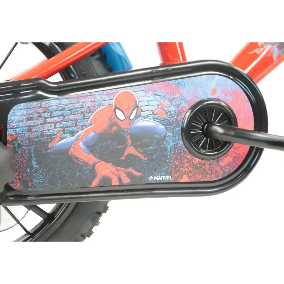 Bicicletta per Bambini Spiderman Marvel 14" Rosso Rotelle Removibili