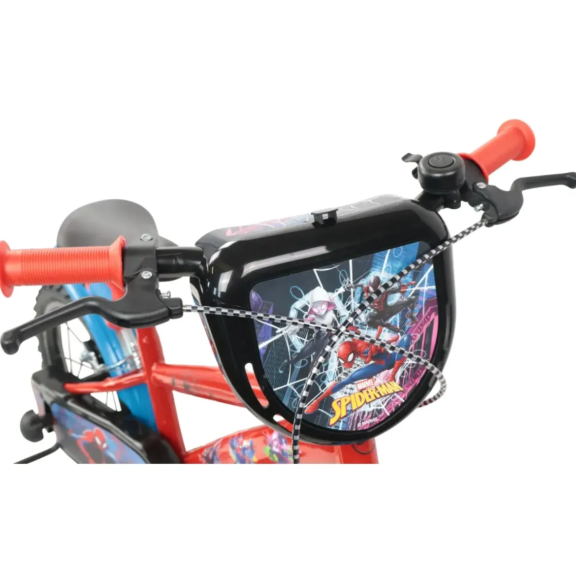 Bicicletta per Bambini Spiderman Marvel 14" Rosso Rotelle Removibili
