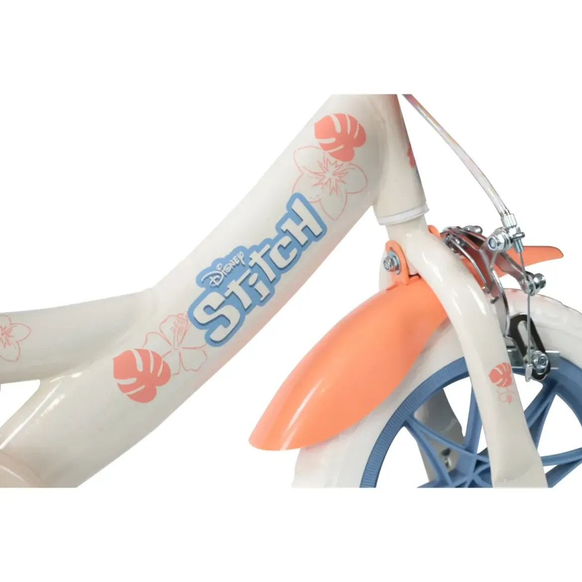Bicicletta per Bambini 12" Stitch Disney Beige con Rotelle Removibili
