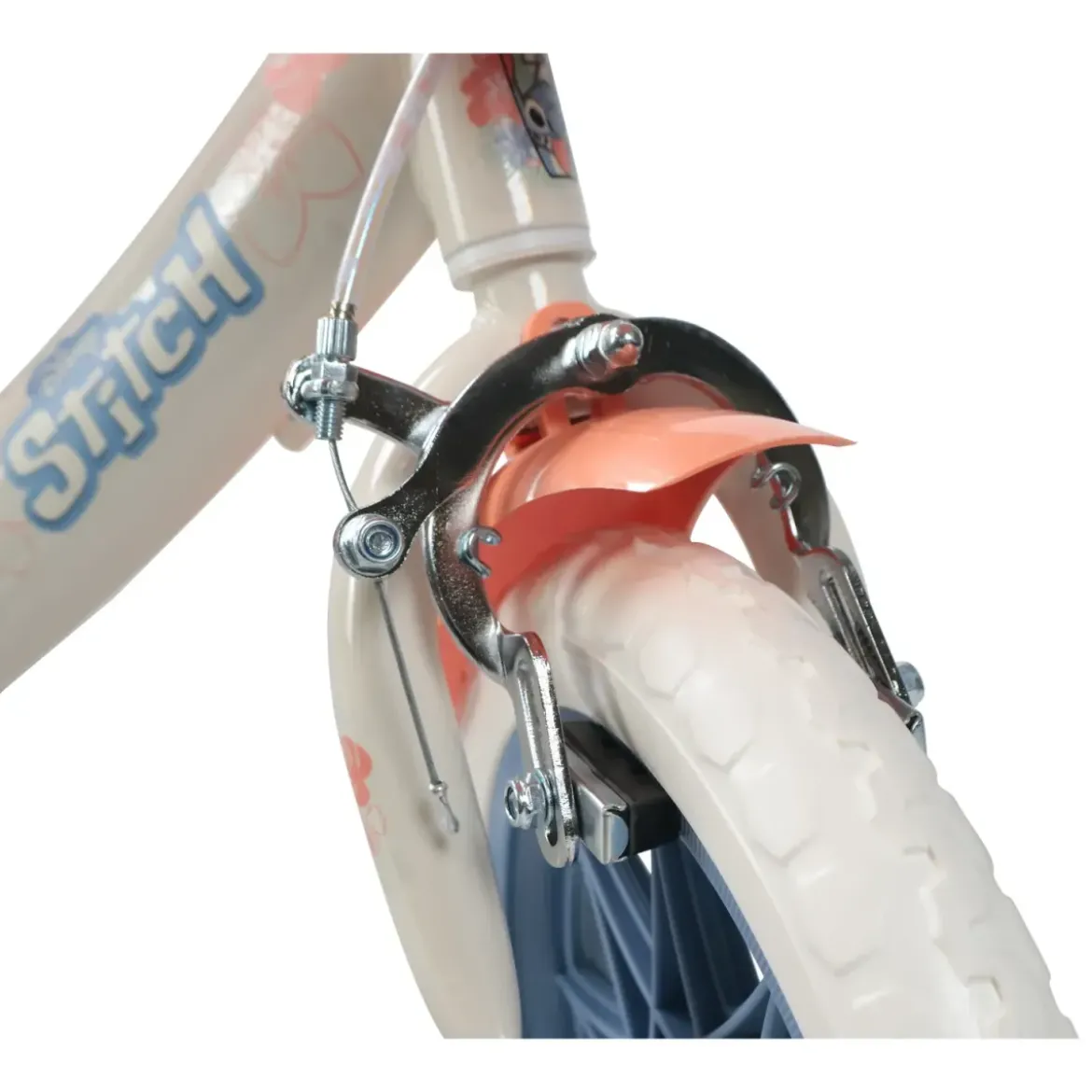 Bicicletta per Bambini 12" Stitch Disney Beige con Rotelle Removibili