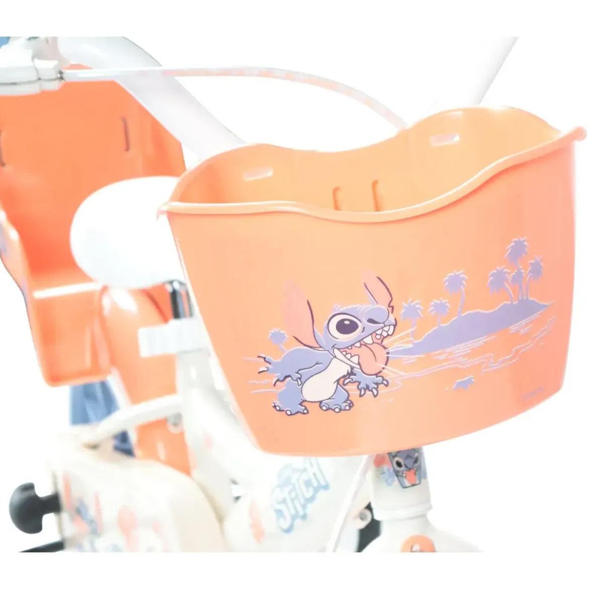 Bicicletta per Bambini 12" Stitch Disney Beige con Rotelle Removibili
