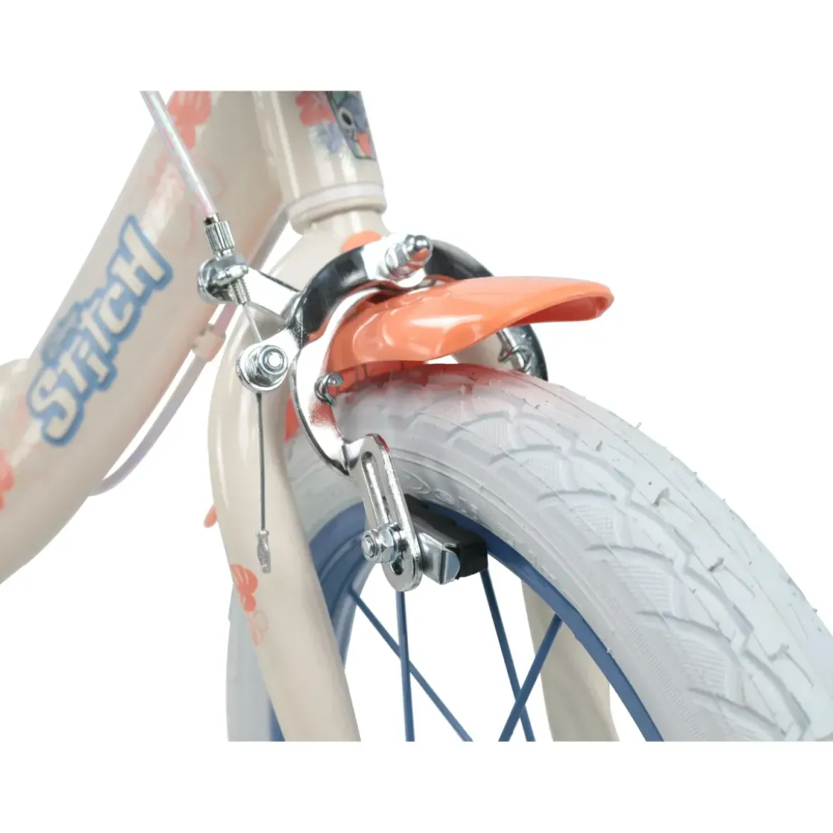 Bicicletta per Bambini 16" Stitch Disney Beige con Rotelle Removibili