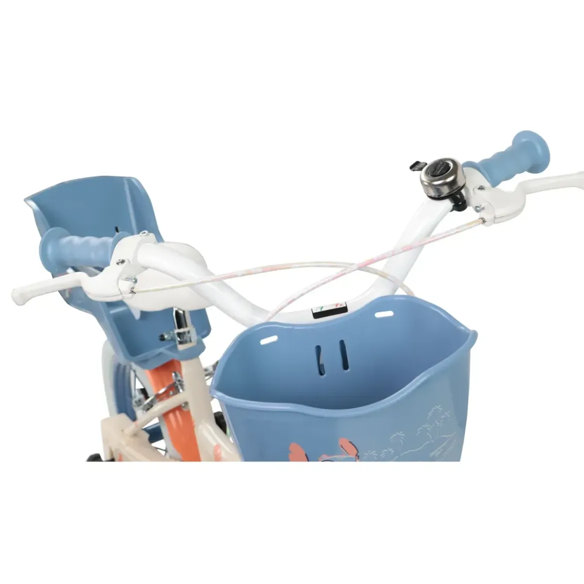 Bicicletta per Bambini 16" Stitch Disney Beige con Rotelle Removibili