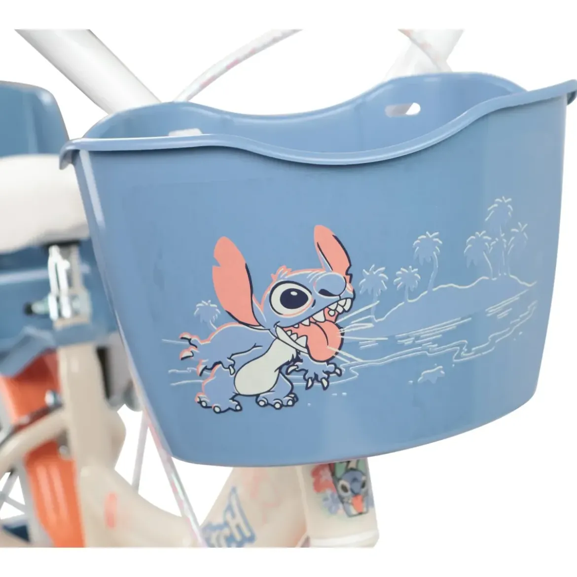 Bicicletta per Bambini 14" Stitch Disney Beige con Rotelle Removibili