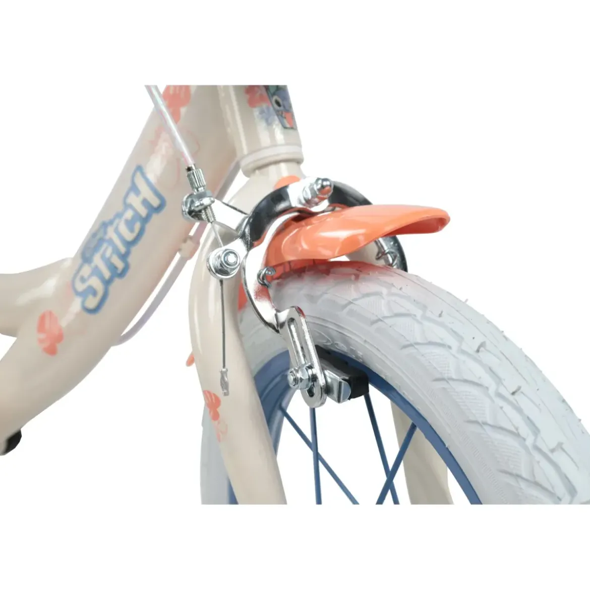 Bicicletta per Bambini 14" Stitch Disney Beige con Rotelle Removibili