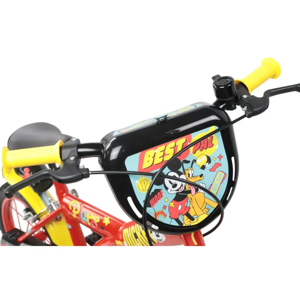 Bicicletta per Bambini 14" Topolino Disney Rosso Rotelle Borraccia