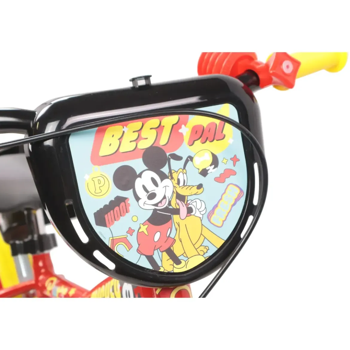 Bicicletta per Bambini 12" Topolino Disney Rosso Rotelle Borraccia