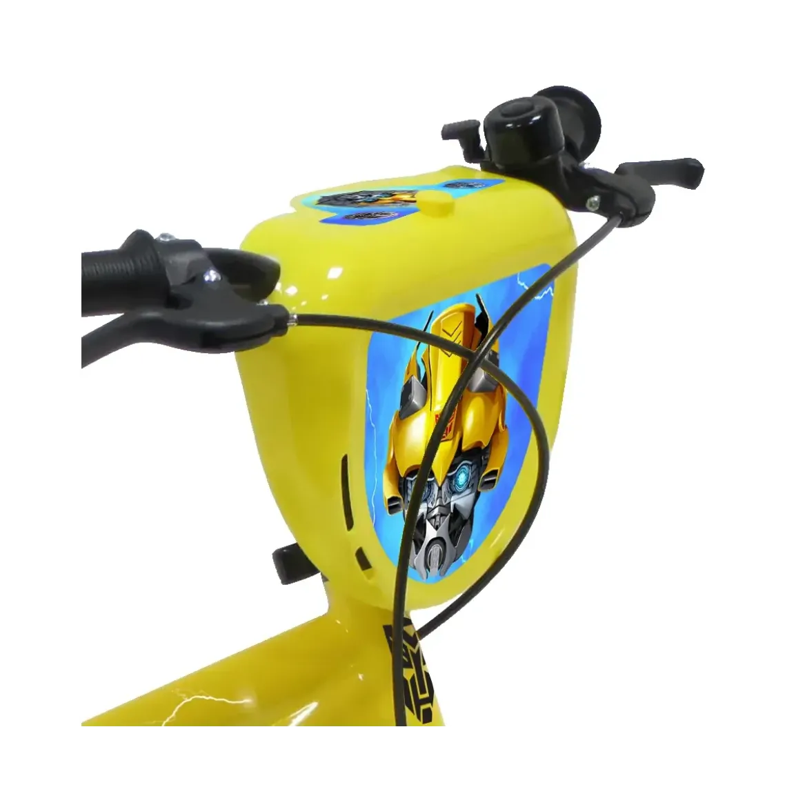 Bicicletta per Bambini 14" Transformers Giallo con Rotelle Borraccia