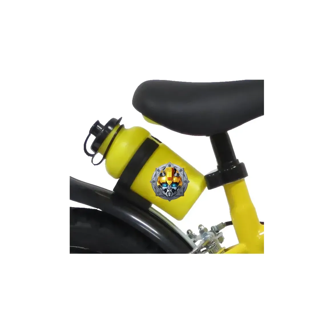 Bicicletta per Bambini 14" Transformers Giallo con Rotelle Borraccia