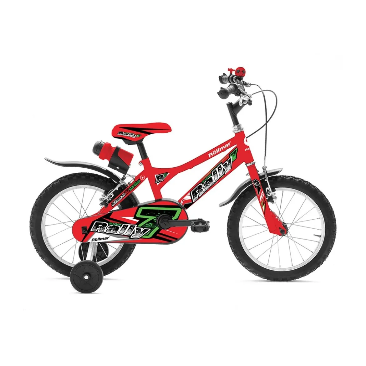 Bicicletta 14 Pollici da Bambino con Rotelle Pedali Bici Mountain Bike MTB Rossa