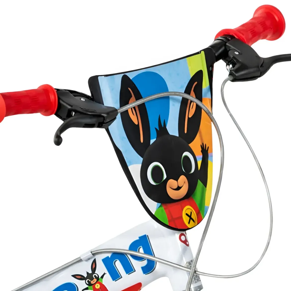 Bicicletta Rotelle Bing 14" per Bambini Bianco Porta Borraccia Gomma EVA
