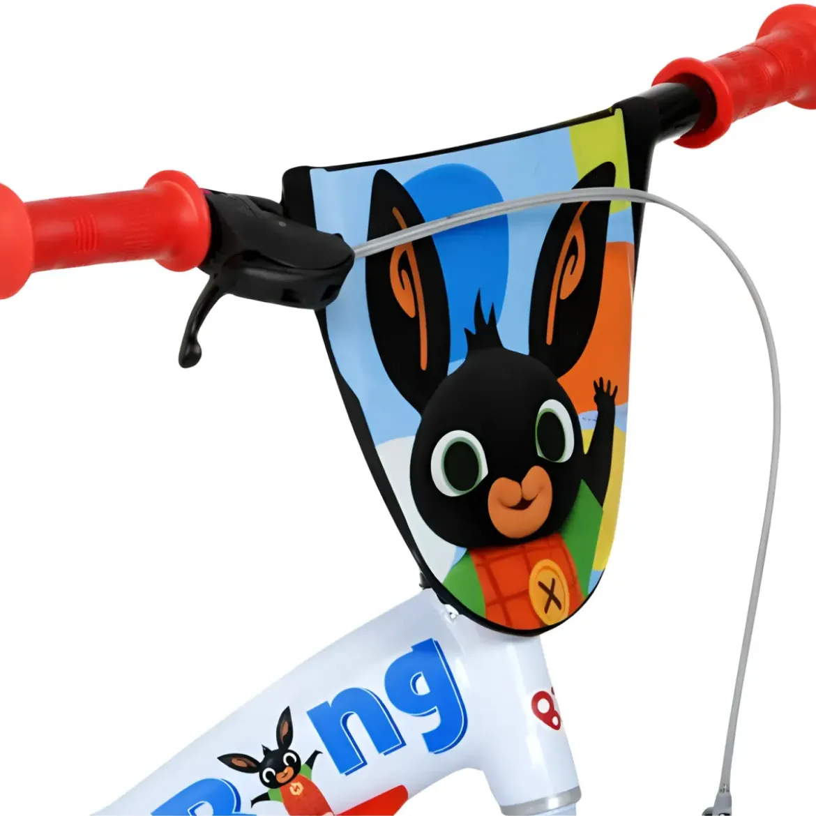 Bicicletta Rotelle Bing 12" per Bambini Bianco Porta Borraccia Gomma EVA