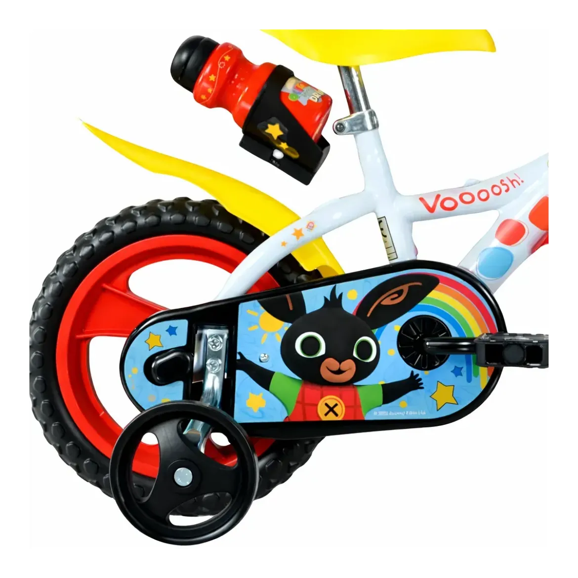 Bicicletta Rotelle Bing 12" per Bambini Bianco Porta Borraccia Gomma EVA
