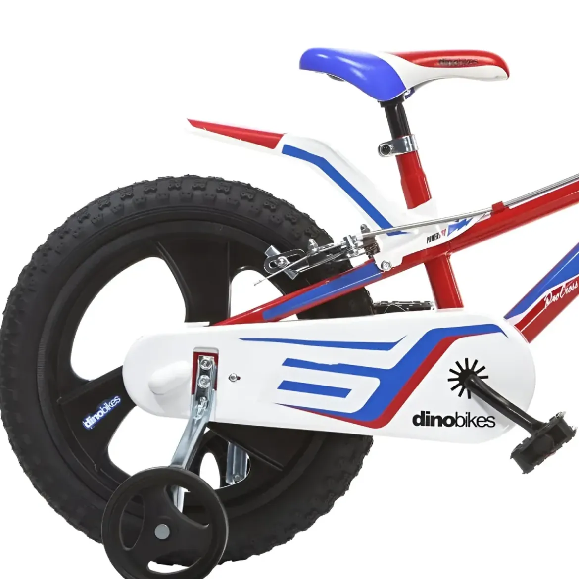 Bicicletta Rotelle per Bambini 14" Gomme Gonfiabili 2 Freni Blu Rosso