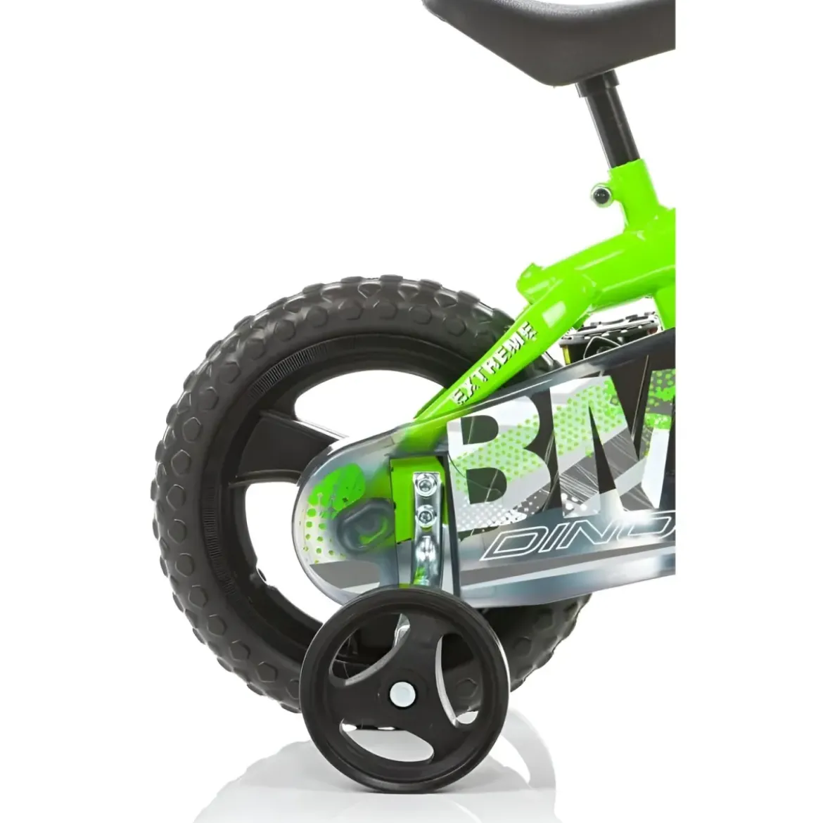 Bicicletta Rotelle per Bambini 12" BMX Verde con Freno Anteriore
