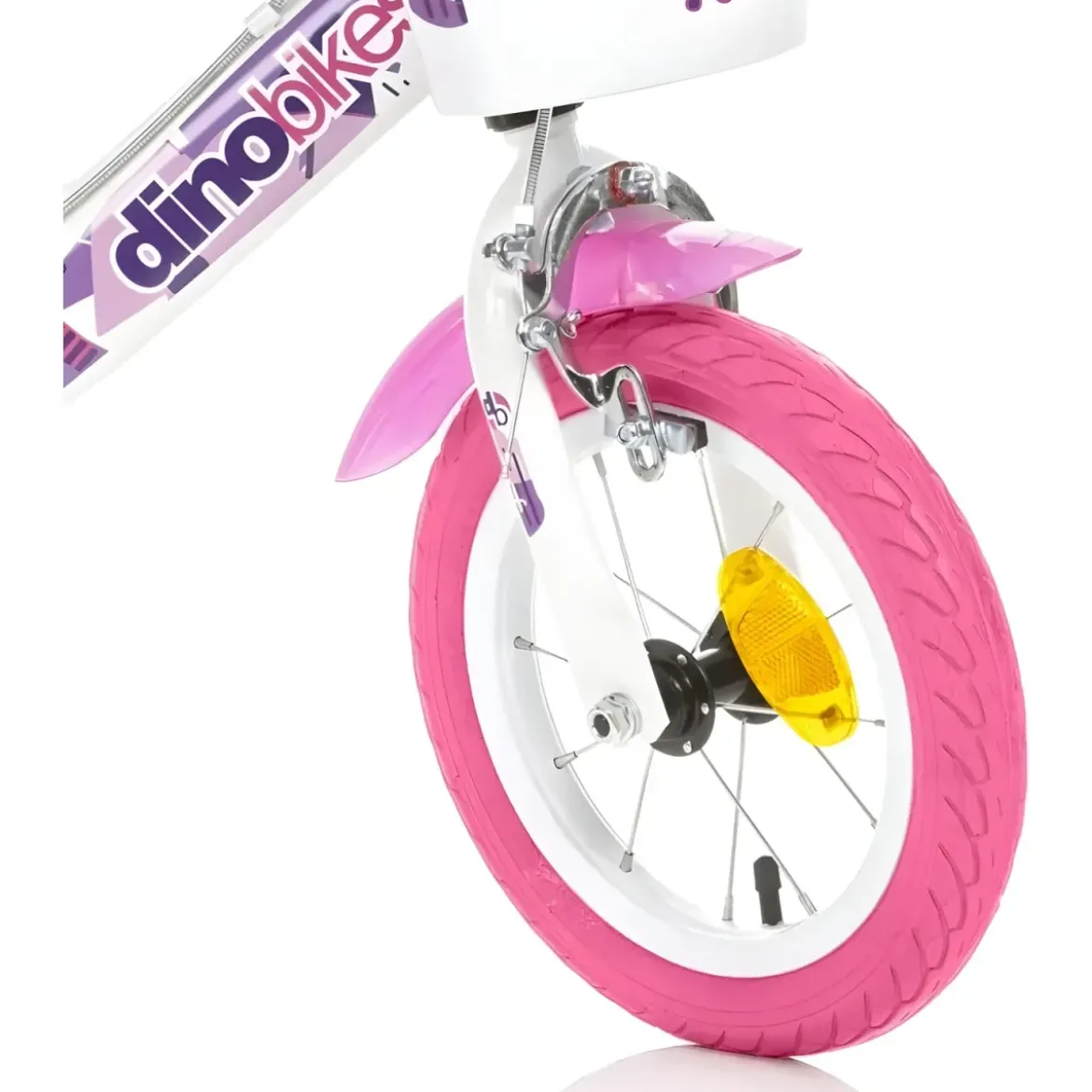 Bicicletta Rotelle per Bambine 12" Fairy Bianco Telaio Acciaio 2 Freni