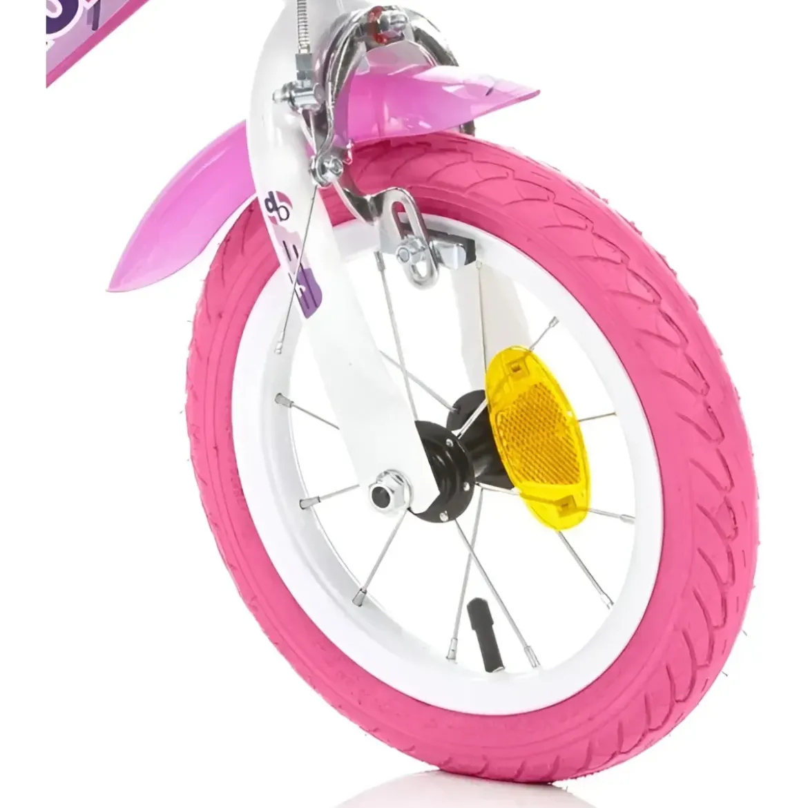 Bicicletta Rotelle per Bambine 12" Fairy Rosa Telaio Acciaio 2 Freni