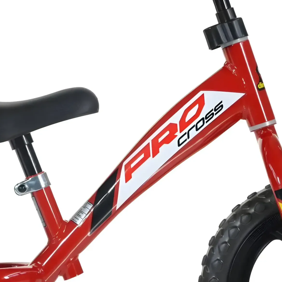 Bicicletta Senza Pedali 12" per Bambini in Acciaio Rosso Balance Bike