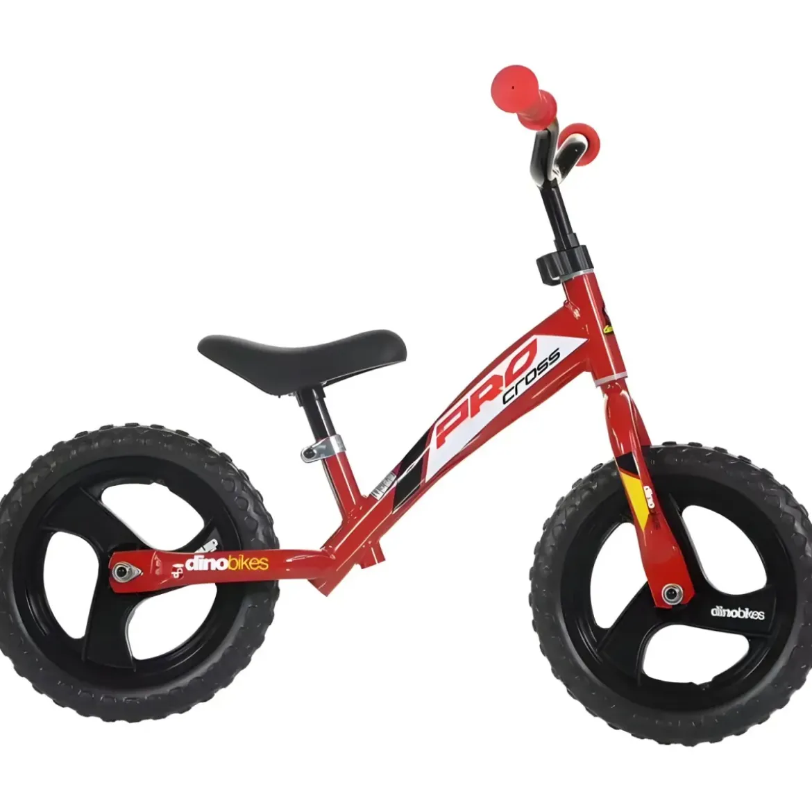 Bicicletta Senza Pedali 12" per Bambini in Acciaio Rosso Balance Bike