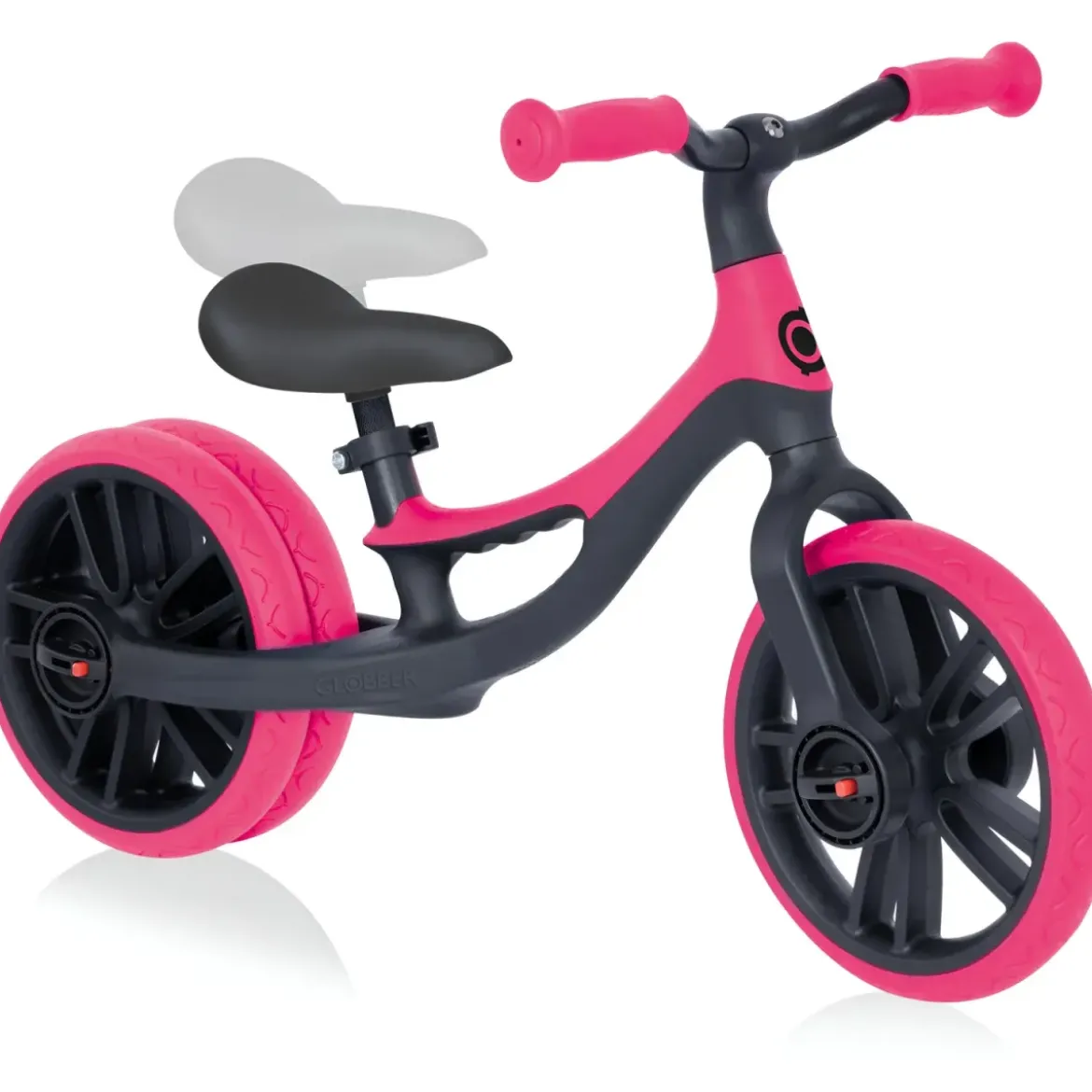 Bicicletta Senza Pedali per Bambini 2-5 Anni Rosa Neon Regolabile