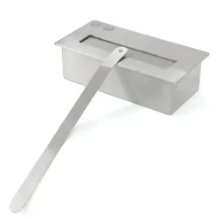 Biocamino da Pavimento con Bruciatore 1,2L Bianco 3,2kW Acciaio Inox