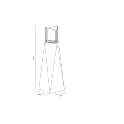 Biocamino da Pavimento Nero 120 cm da Terra con Fiamma Spirale
