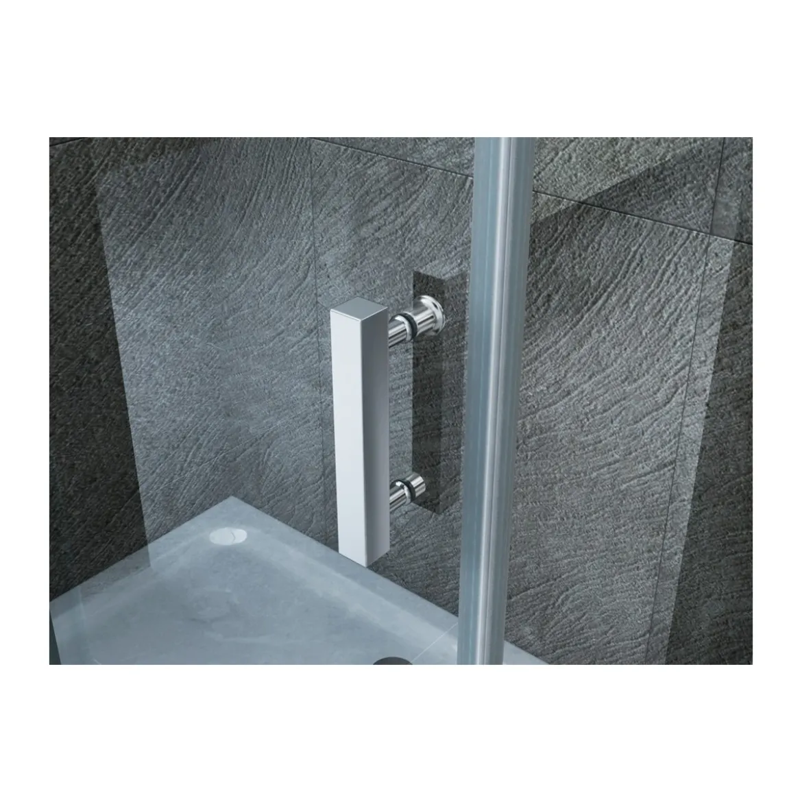 Box Cabina Doccia Anta Battente 70 80 90 100 120 140 Parete Fissa 8mm Cristallo