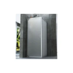 Box Doccia Angolare 1 Anta Fissa Anta Battente 2 Lati Opaco Vetro 6mm Cristallo