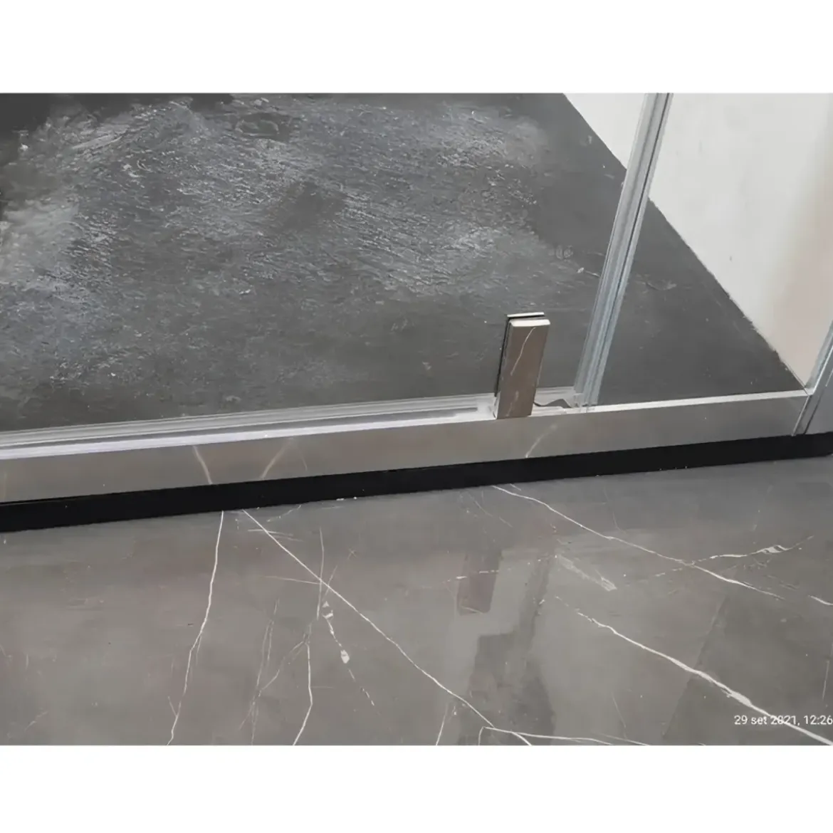 Box Doccia Angolare 2 Lati Ante Saloon Battente Parete Fissa Vetro 6 mm Opaco