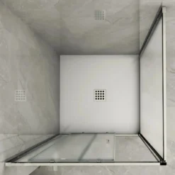 Box Doccia Angolare 6mm Opaco Anta Fissa Porta Scorrevole Anticalcare Cristallo