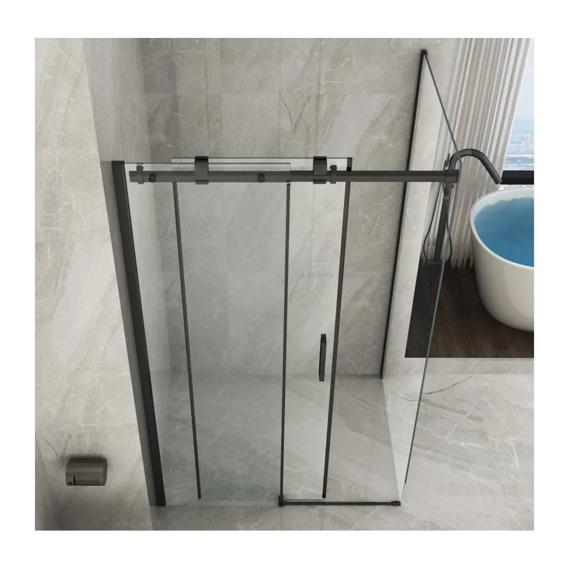 Box Doccia Angolare 8 mm Scorrevole 70x120 80x120 in Cristallo