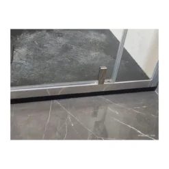 Box Doccia 1 Anta Fissa Battente 2 Lati Parete Vetro 6mm Cristallo Trasparente