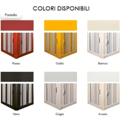 Box Doccia Economico 3 Lati PVC Rettangolare Porta a Soffietto 2 Ante Quadrato