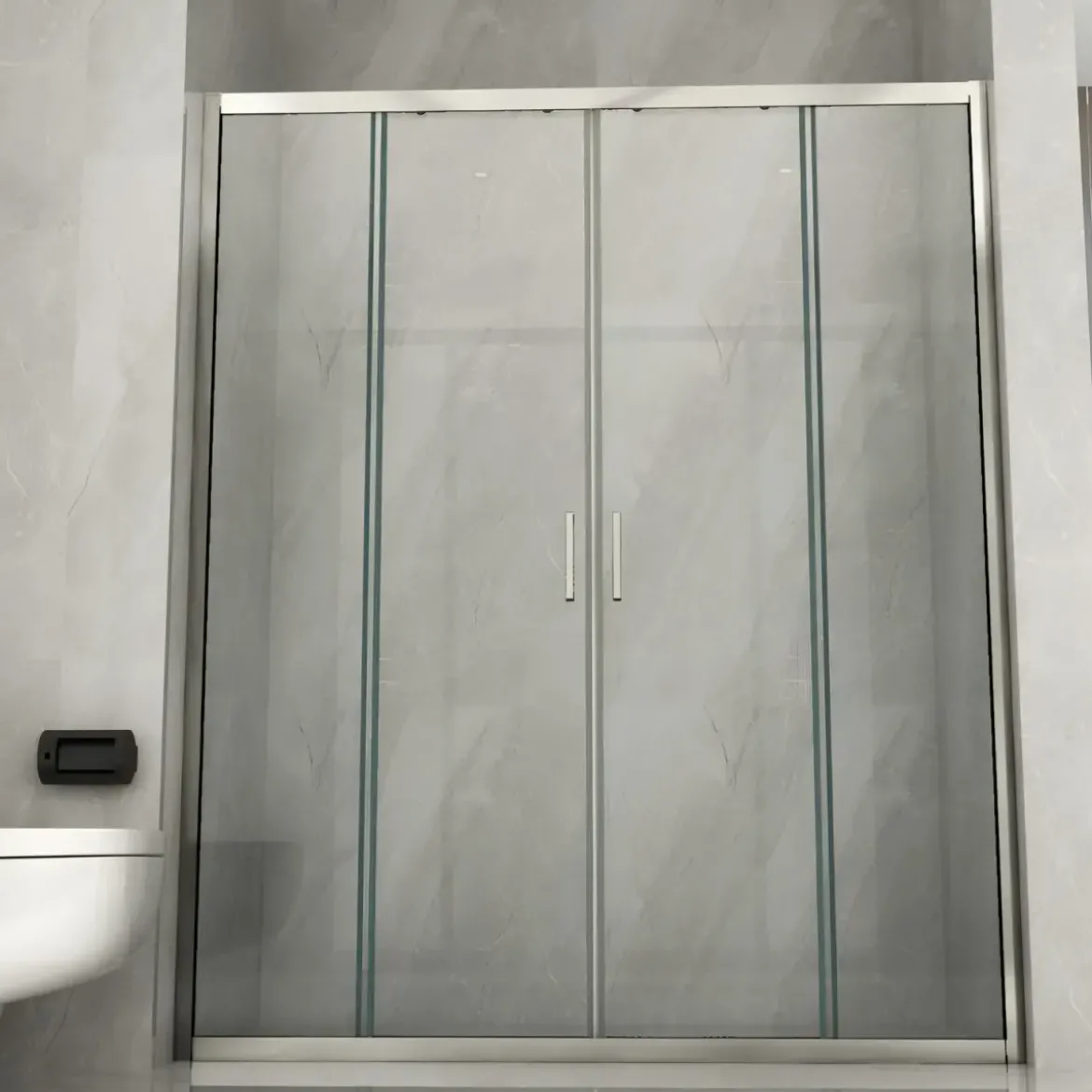 Box Doccia Nicchia 2 Ante Scorrevole Vetro 6 mm 140 150 160 170 180 Cristallo