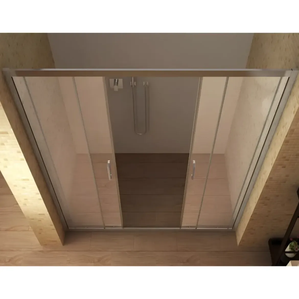 Box Doccia Nicchia 2 Ante Scorrevole Vetro 6 mm 140 150 160 170 180 Cristallo