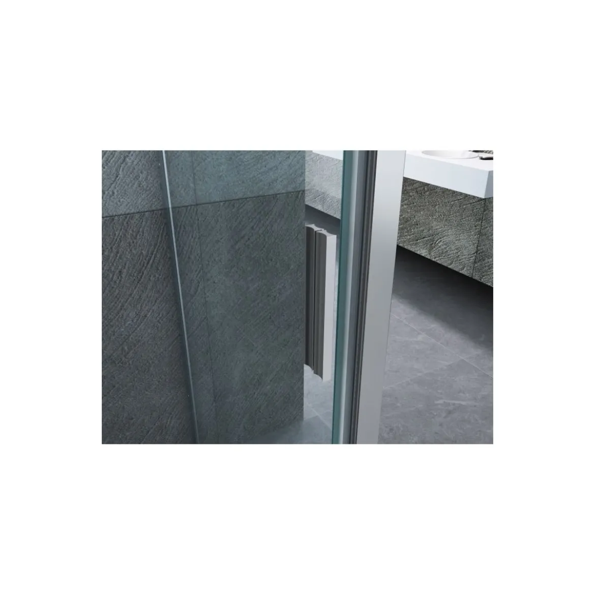 Box Doccia Nicchia 6 mm Anta Battente 65 70 75 80 Porta Parete Cristallo Vetro