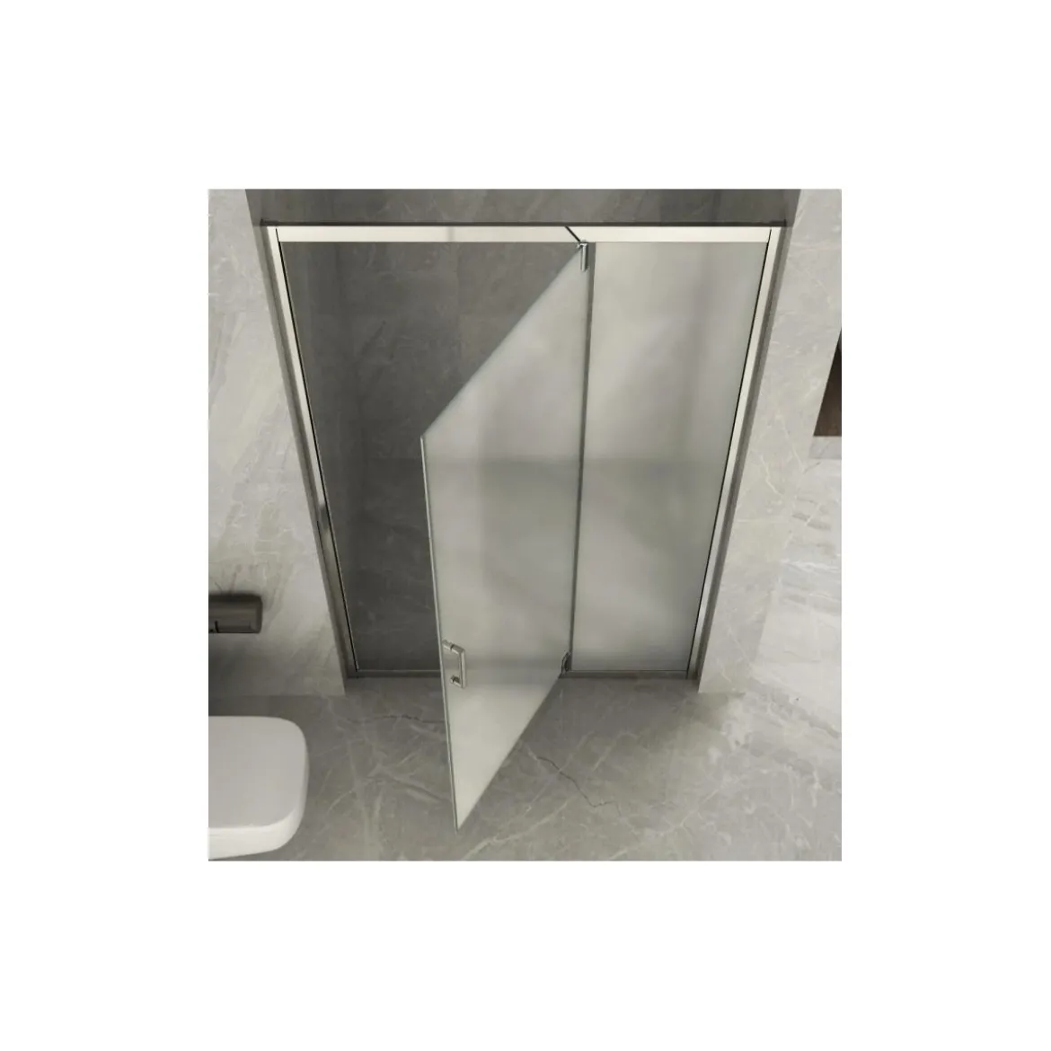 Box Doccia Nicchia Vetro Opaco 6 mm Anta Fissa Battente 90 100 110 120 130 140