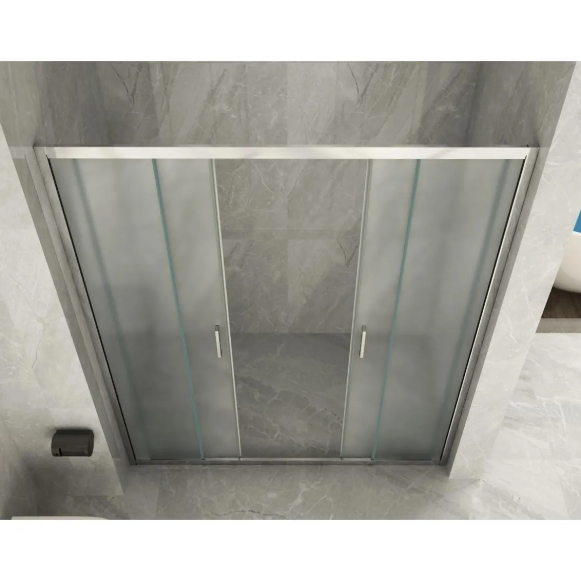 Box Doccia per Nicchia 2 Ante Scorrevole Vetro Opaco 6 mm 140 150 160 170 180