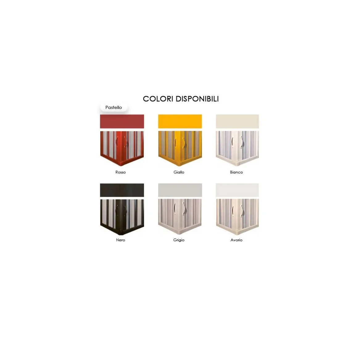 Box Doccia per Vasca in PVC 2 Ante 3 Lati Porta a Soffietto Sopravasca Colorato