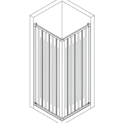 Box Doccia PVC Senza Guide Inferiori per Disabili Scorrevole Porte a Soffietto