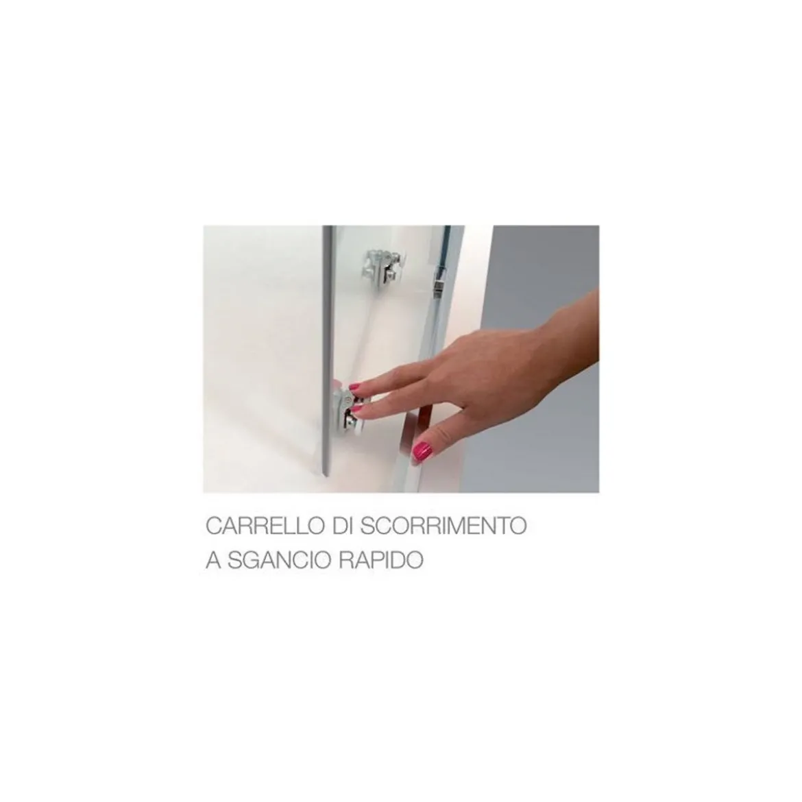 Box Doccia tre 3 Lati 6 mm 2 Ante fisse 1 Porta Scorrevole Cristallo Trasparente