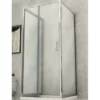 Box Doccia tre 3 Lati 6 mm 2 Ante fisse 1 Porta Scorrevole in Cristallo Opaco