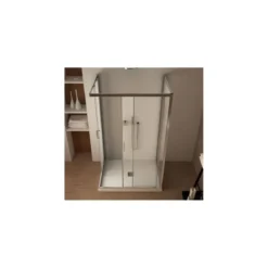 Box Doccia tre 3 Lati 6 mm 2 Scorrevoli Trasparente Anta fissa 70x 80 90 100 120