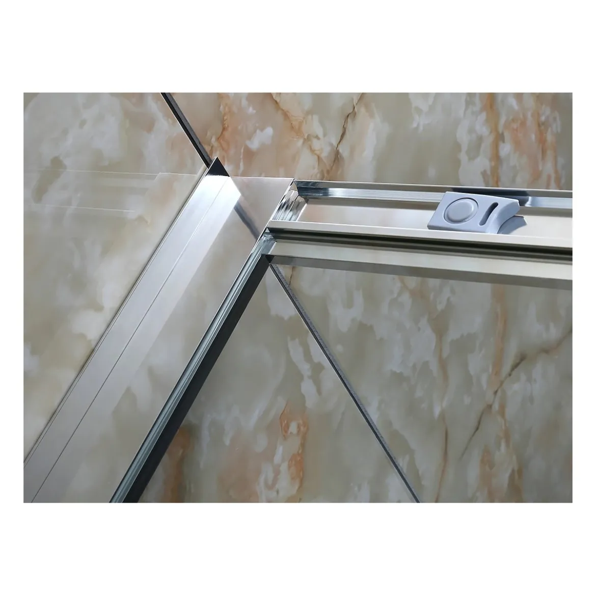 Box Doccia Vetro OPACO Anticalcare Temperato 4MM Apertura Angolare Doppio Scorrevole H185