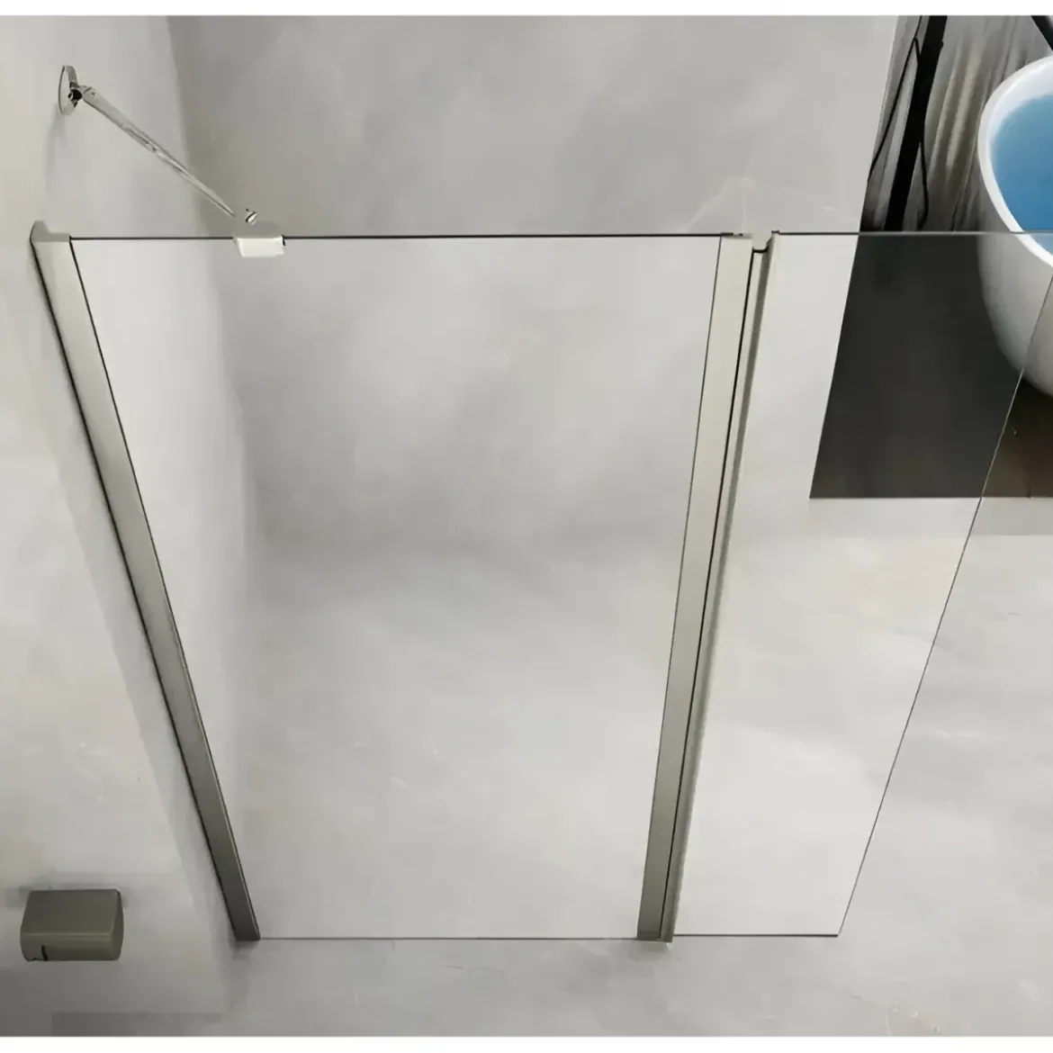 Box Doccia Walk in Cristallo 8mm Anta Fissa + Deflettore da 30 o 40cm